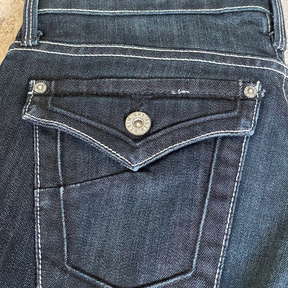 JAMES JEANS DRY AGED DENIM CURATED BY SEAN BOOTCUT DARK WASH SIZE 25 EUC - Picture 8 of 14